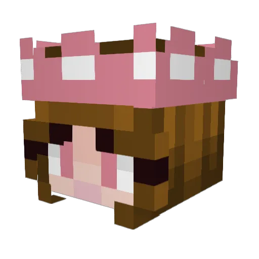 Theweenut Minecraft avatar head, 3D render