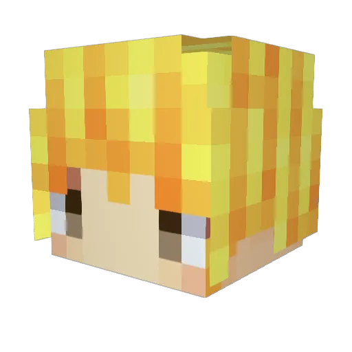 Thewhitegods Minecraft avatar head, 3D render