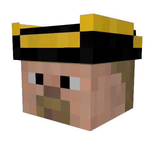 Thewikings Minecraft avatar head, 3D render