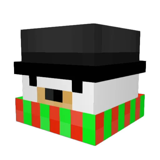 Thewinterbear Minecraft avatar head, 3D render