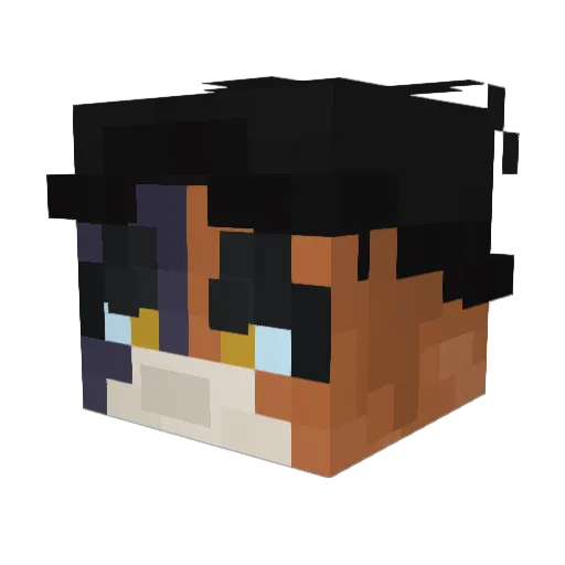 Thewjuricus Minecraft avatar head, 3D render
