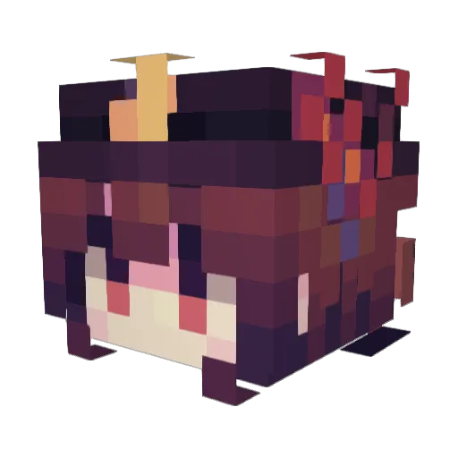 Theworld1234 Minecraft avatar head, 3D render