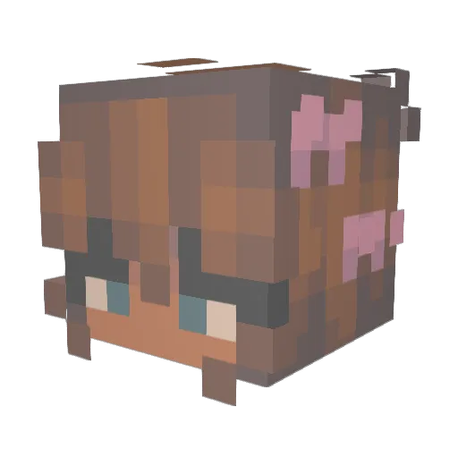 TheyLuvZari Minecraft avatar head, 3D render
