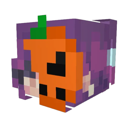 TheyMoon Minecraft avatar head, 3D render