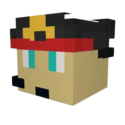 Theyareinthewall Minecraft avatar head, 3D render