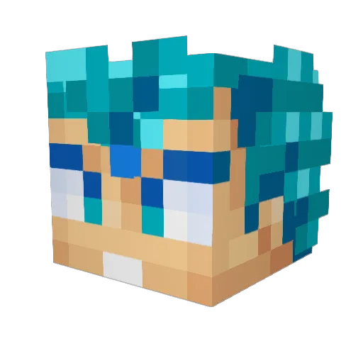 Theycallmeceja Minecraft avatar head, 3D render