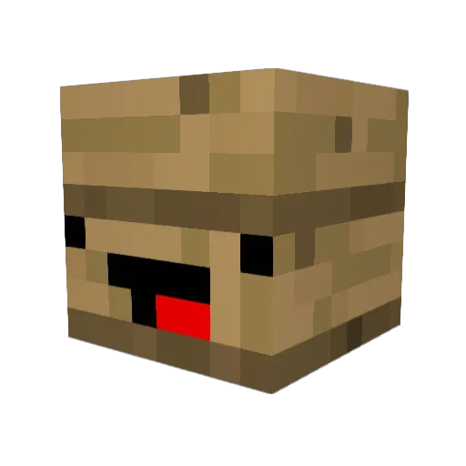 Theyebai Minecraft avatar head, 3D render