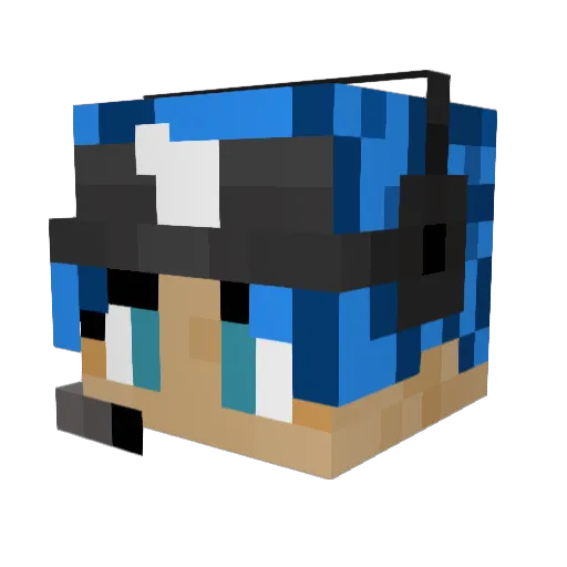 Theyrista Minecraft avatar head, 3D render