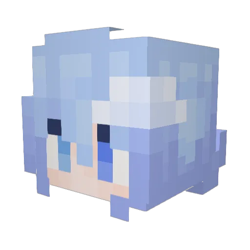 Theyus_ Minecraft avatar head, 3D render