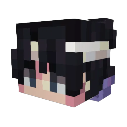 Thezhangs Minecraft avatar head, 3D render