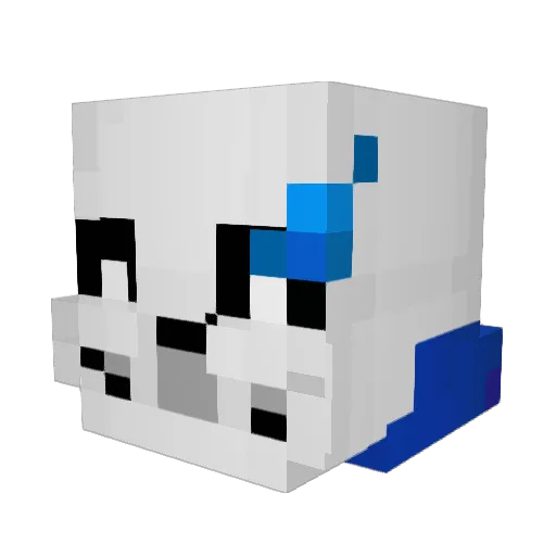 Thezred Minecraft avatar head, 3D render