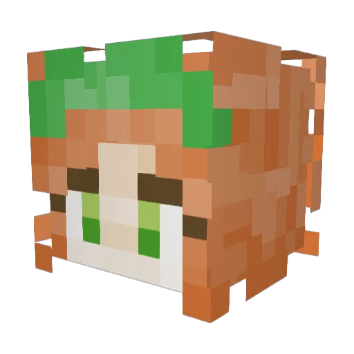 Thfuze Minecraft avatar head, 3D render