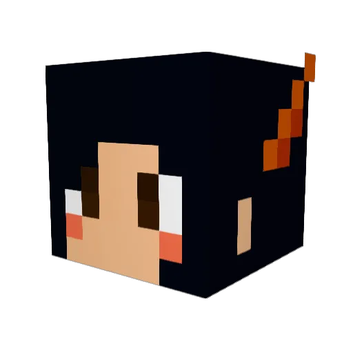 Thi_Mai Minecraft avatar head, 3D render