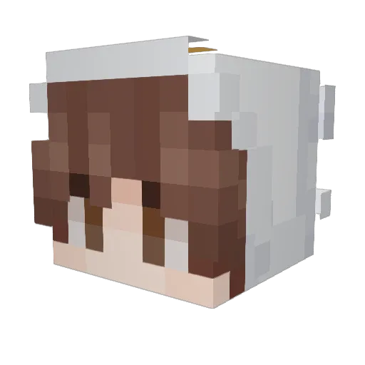 Thi_Tyche Minecraft avatar head, 3D render