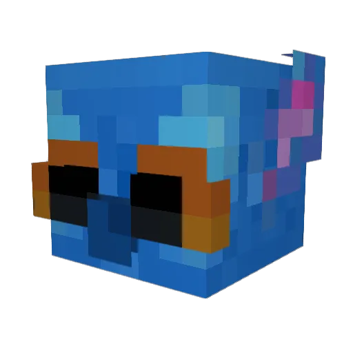 Thib12 Minecraft avatar head, 3D render