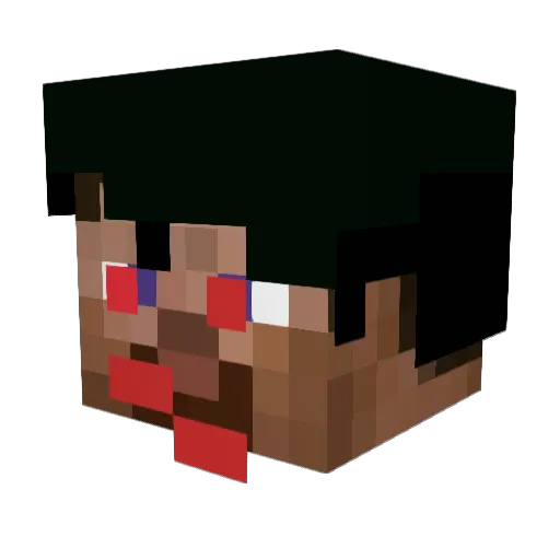 Thib_38 Minecraft avatar head, 3D render