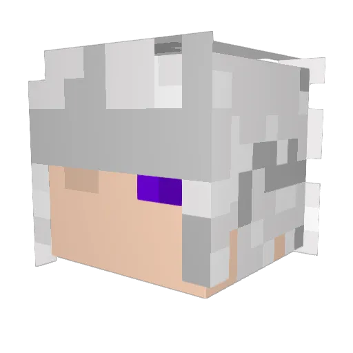 Thib_aud Minecraft avatar head, 3D render