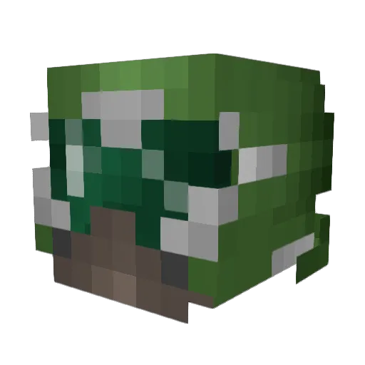 Thibarbe Minecraft avatar head, 3D render