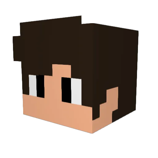 Thibautman15 Minecraft avatar head, 3D render