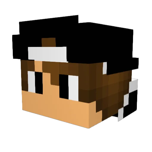 ThibeauLorr Minecraft avatar head, 3D render
