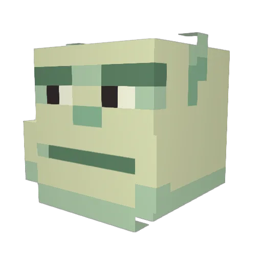 ThicAsh Minecraft avatar head, 3D render