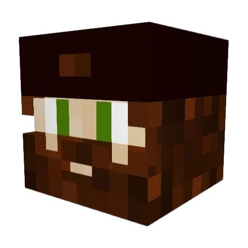 ThiccBoiX Minecraft avatar head, 3D render