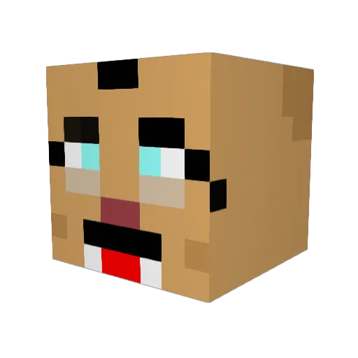 ThiccFurLizzy Minecraft avatar head, 3D render