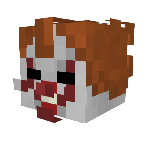 ThiccPennywise Minecraft avatar head, 3D render