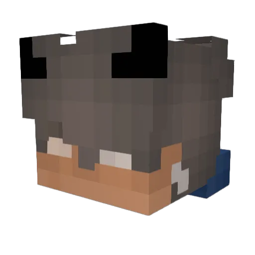 ThiccPotatoe Minecraft avatar head, 3D render