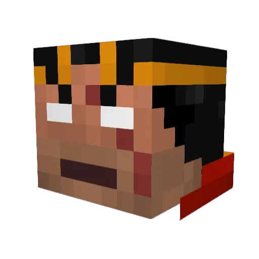 ThiccTarik Minecraft avatar head, 3D render