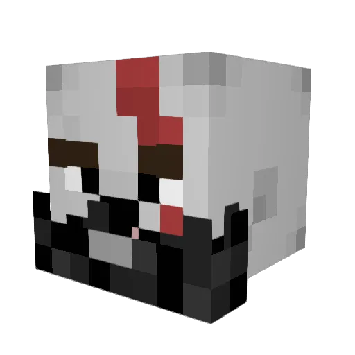 Thicccbuilder Minecraft avatar head, 3D render