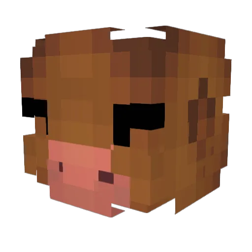 Thiccccmelon Minecraft avatar head, 3D render