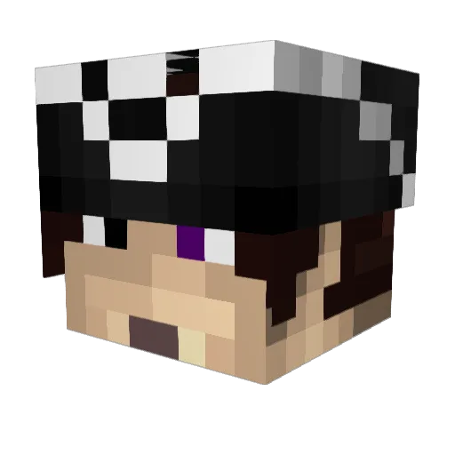 Thicccy Minecraft avatar head, 3D render