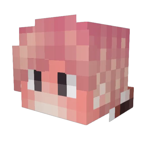 Thiccening Minecraft avatar head, 3D render