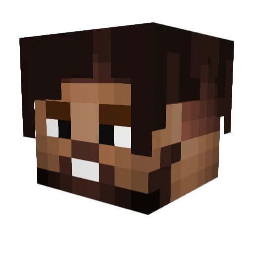 Thiccmonger Minecraft avatar head, 3D render