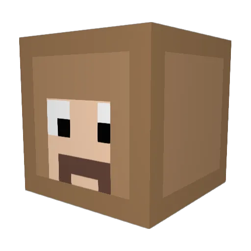 ThickLid Minecraft avatar head, 3D render
