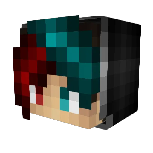 ThickManChad Minecraft avatar head, 3D render