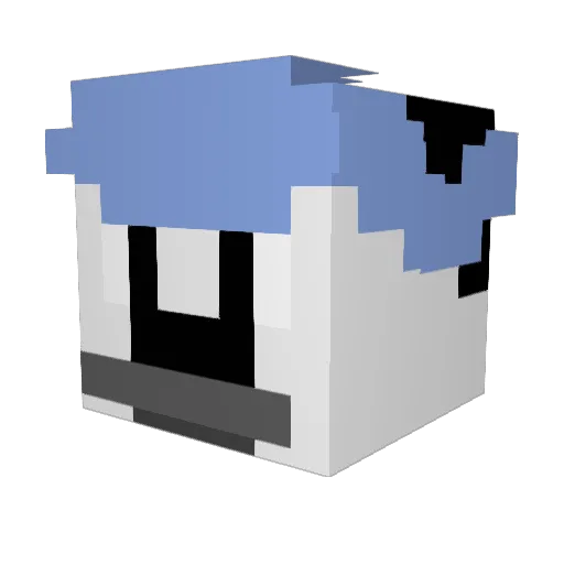 ThickRabbit Minecraft avatar head, 3D render