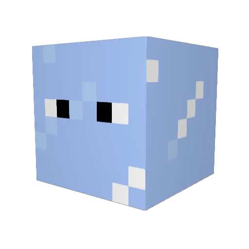 Thidous Minecraft avatar head, 3D render