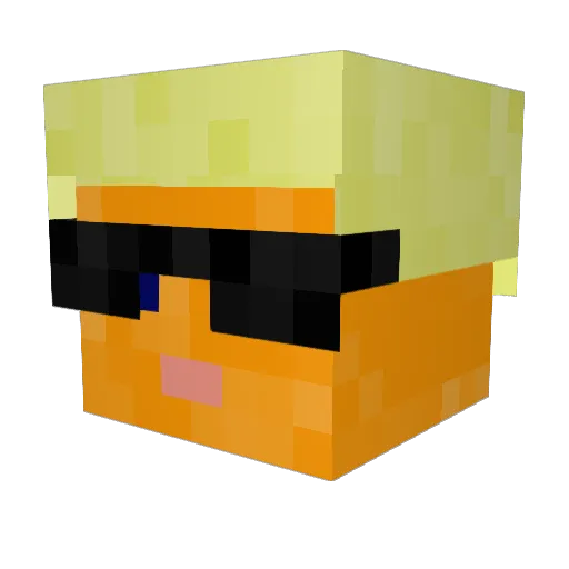 ThiebeP Minecraft avatar head, 3D render