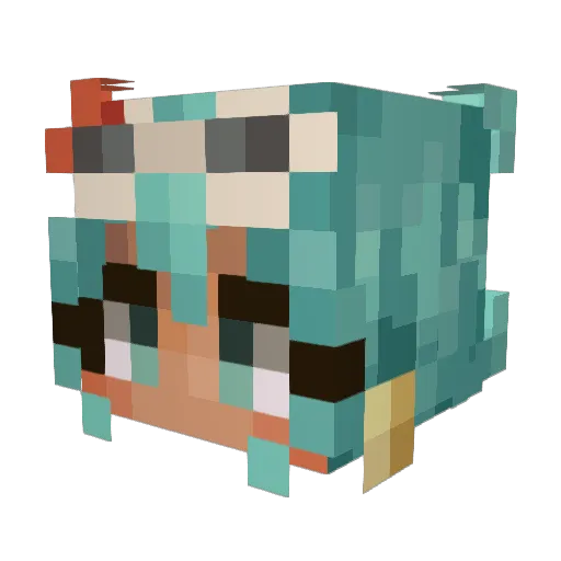 Thiefmouse1234 Minecraft avatar head, 3D render