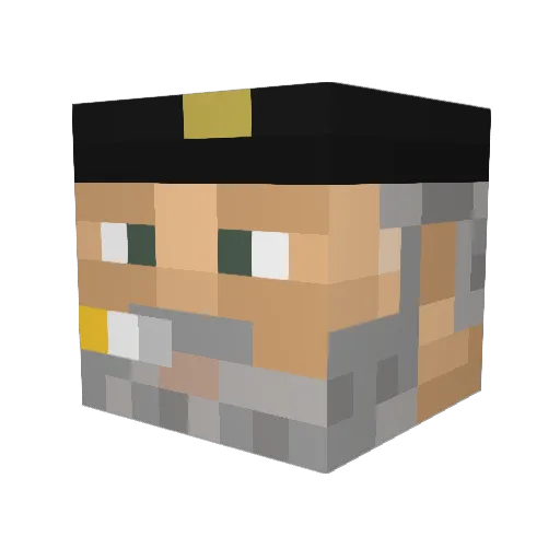 Thigaboo1800 Minecraft avatar head, 3D render