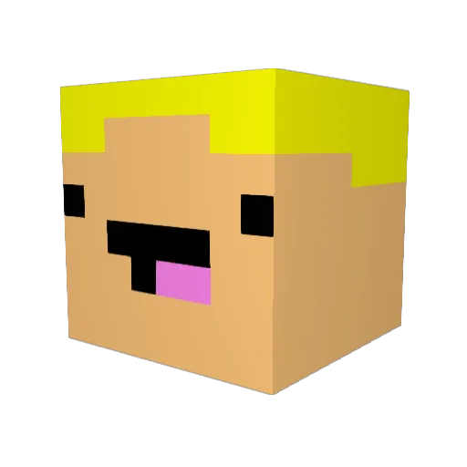 ThighPog Minecraft avatar head, 3D render