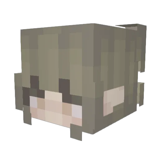 Thighbles Minecraft avatar head, 3D render