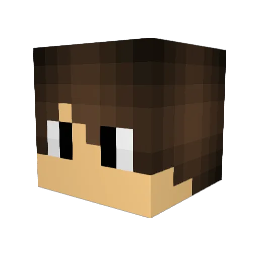 Thiiiaaagoo Minecraft avatar head, 3D render