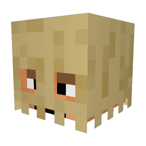Thiird_ Minecraft avatar head, 3D render