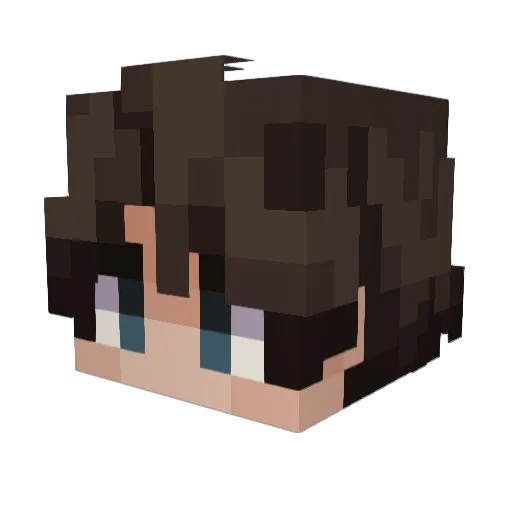 Thiix Minecraft avatar head, 3D render