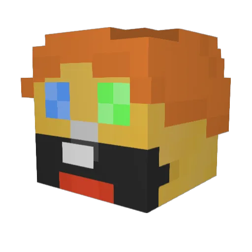 Thijmen070 Minecraft avatar head, 3D render