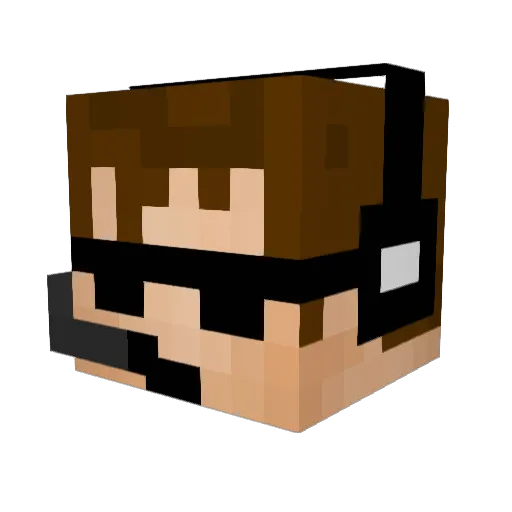 Thijnmen Minecraft avatar head, 3D render