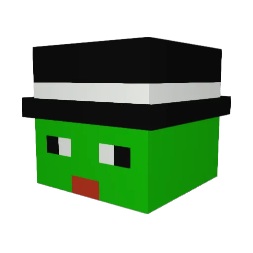 ThijsBlocker Minecraft avatar head, 3D render